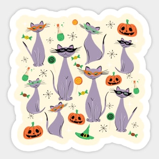 Trick Or Treat Masquerade Cats Sticker